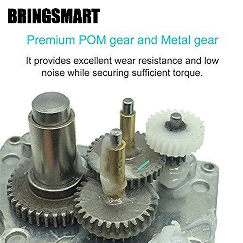 BRINGSMART BRINGSMART 12V 5rpm DC Worm Gear Motor 35kg.cm Self-Locking Reversed Mini Turbine Geared Motor for DIY Robot Rotating Table Door Lock Curtain Machine (12V 5rpm)