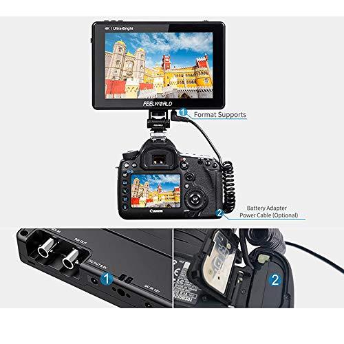 FEELWORLD FEELWORLD LUT7S PRO 7 Inch 2200nit 3D LUT Touch Screen DSLR Camera Field Monitor with F970 External Kit Install for Power The Wireless Transmission Waveform Vectorscope 4K HDMI SDI Input DC Output