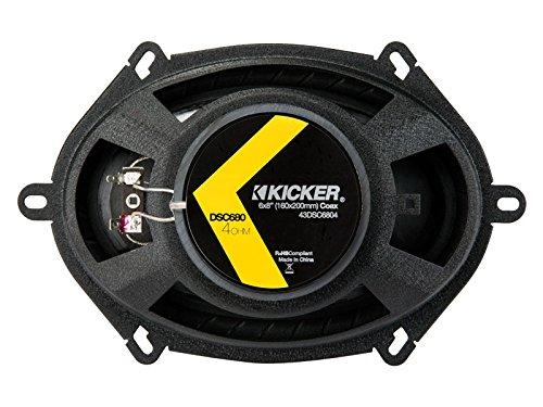 KICKER KICKER DSC680 6x8-Inch (160x200mm) Coaxial Speakers, 4-Ohm Bundle