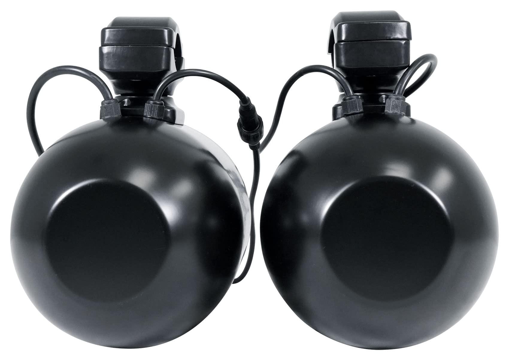 Rockville Rockville Pair WB50KLS Black 5.25" 250w Metal Marine Wakeboard LED Tower Speakers