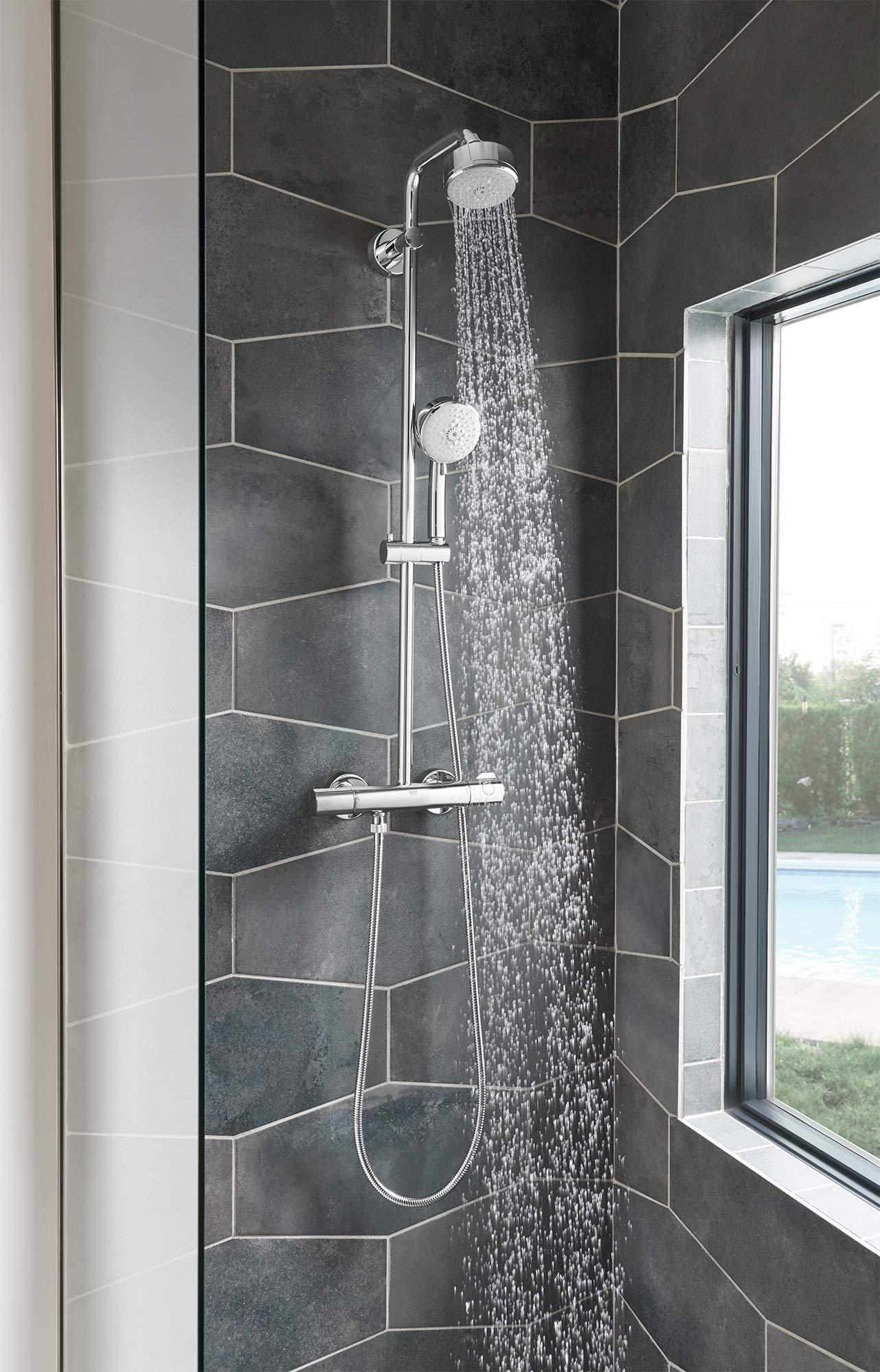 GROHE Grohe 27575002 Tempesta Cosmopolitan 2.5 GPM 4-Spray Hand Shower, Starlight Chrome
