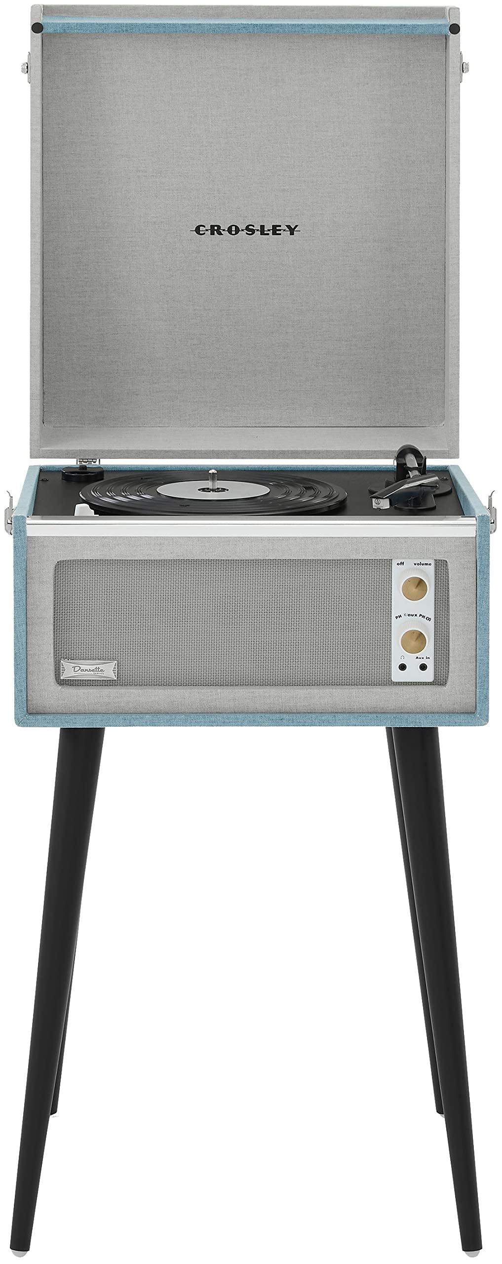 Crosley Crosley CR6233E-TN Dansette Bermuda Bluetooth in/Out Portable Vinyl Record Player Turntable with Aux-in, Tourmaline