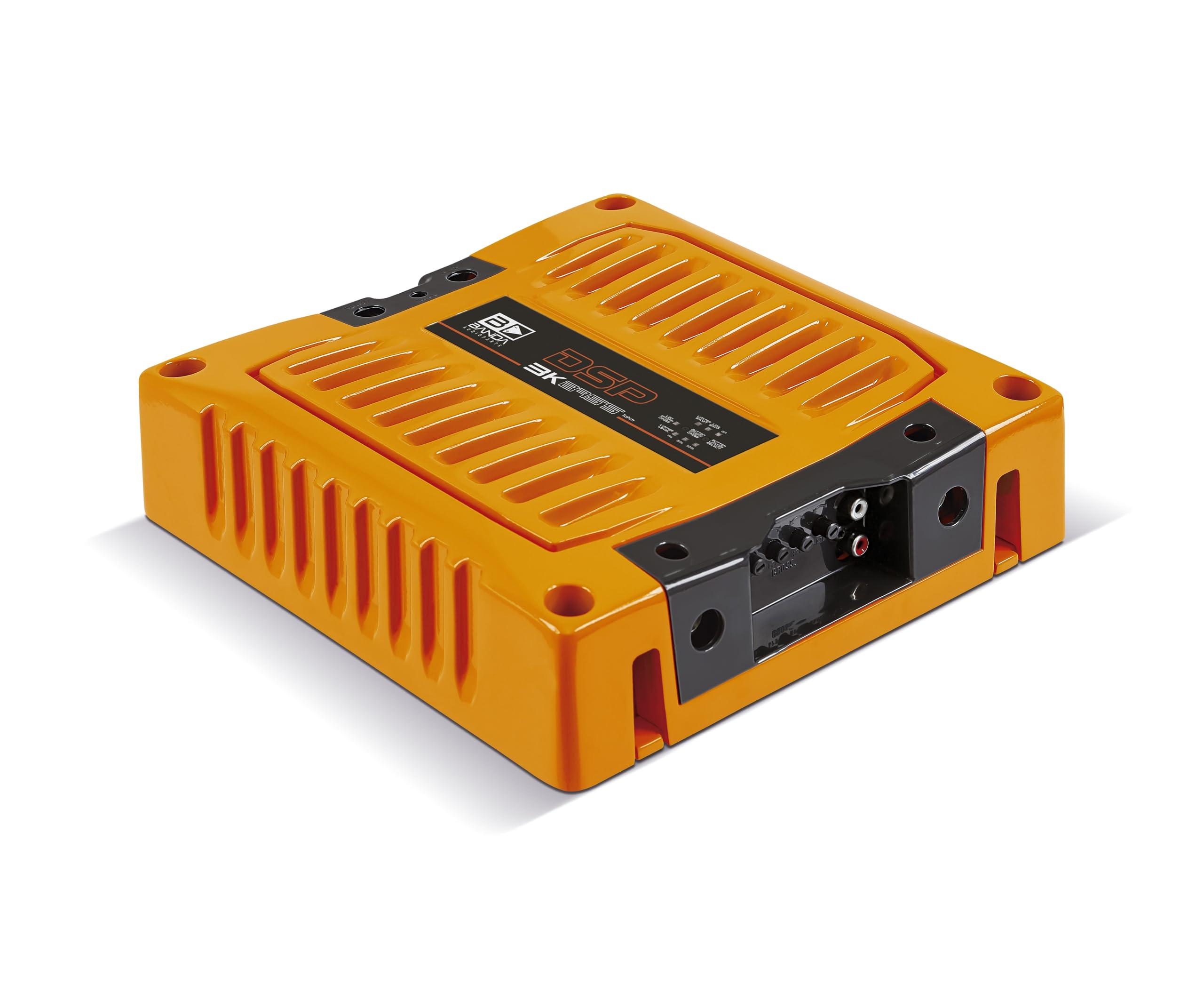 Banda Audioparts BANDA Audioparts DSP3K1ORANGEBASS Band Amplifier Module 3k1 3000wrms 1-Ohm 1 Channel Car Audio Amp DSP BASS Model with 3 Limiter Integrated Level Positions - DSP3K1ORANGE