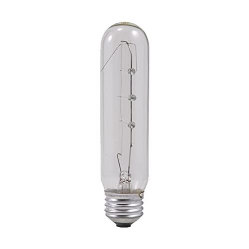 LEDVANCE SYLVANIA T10 Incandescent 25-Watt Tubular Incandescent Bulb, Medium Base, 230 Lumens, 100 CRI, 2580K, Clear (18491)