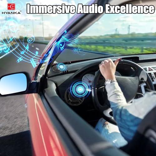 H YANKA H YANKA HCM-65 6.5 Component Car Speakers, 600 Watt Car Audio Stereo Door Speakers Perfect for Upgrading Any Car Stereo System Includes 2 x Midrange Woofers, Tweeters, and Crossovers (Set)