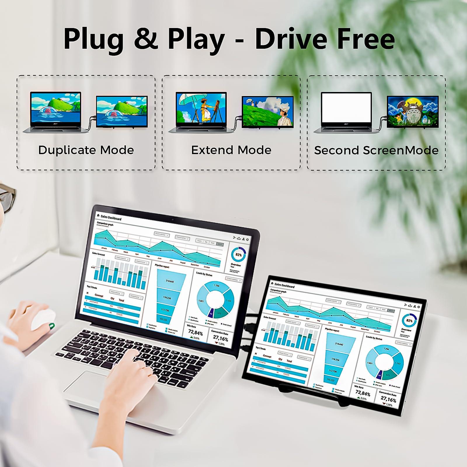 HAMTYSAN HAMTYSAN Raspberry Pi Touchscreen,10 Inch Monitor HDMI,1024600 Mini Monitor,16:9 IPS Screen Small Portable Display for Raspberry Pi 400/4/3/2/Zero/B/B+ Jetson Nano Win11/10/8/7