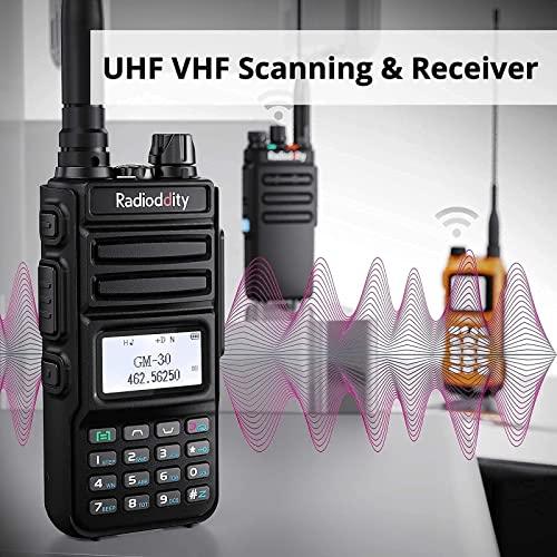 Radioddity 2 Pack Radioddity GM-30 GMRS Handheld 5W Two Way Radio + Radioddity PC001 FTDI Programming Cable, Plug and Play