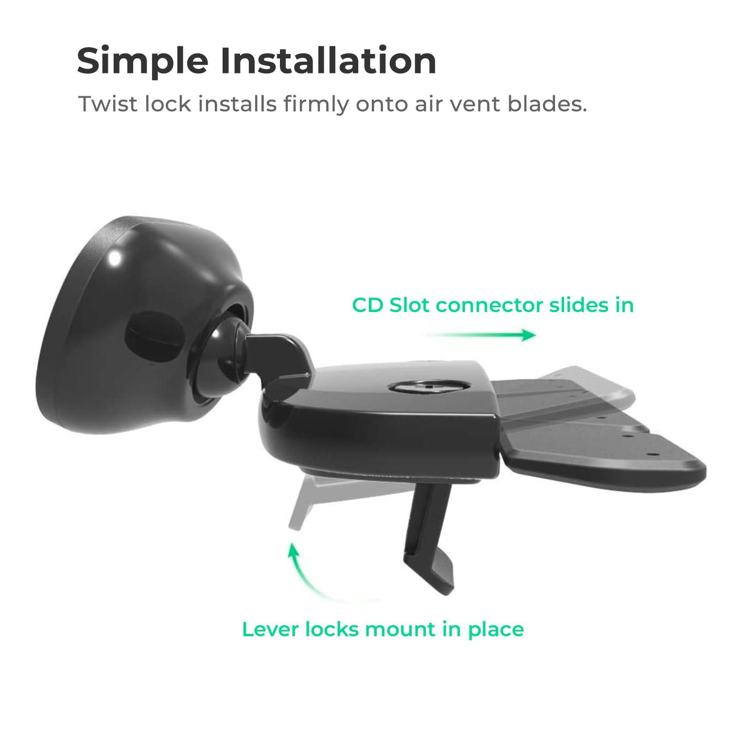 iOttie iOttie iTap 2 Magnetic CD Slot Car Mount Holder, Cradle for Samsung Galaxy S22, Google Pixel 7, Motorola Moto G, OnePlus 10, Sony Xperia & Other Android Smartphones, Black