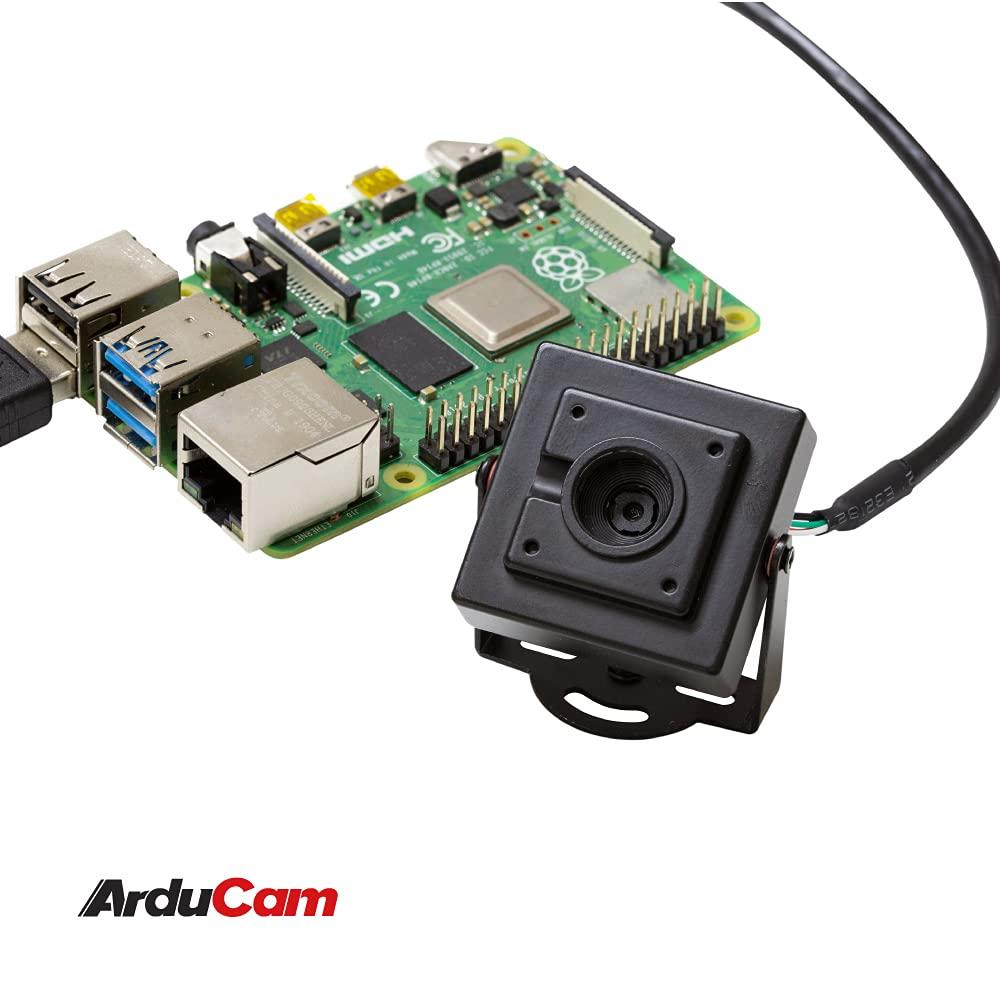Arducam Arducam 4K 8MP IMX219 Autofocus USB Camera Module with Metal Case, 1080P Mini UVC USB2.0 Video Webcam with Microphone, 3.3ft/1m Cable for Computer, Laptop, Raspberry Pi, Jetson Nano