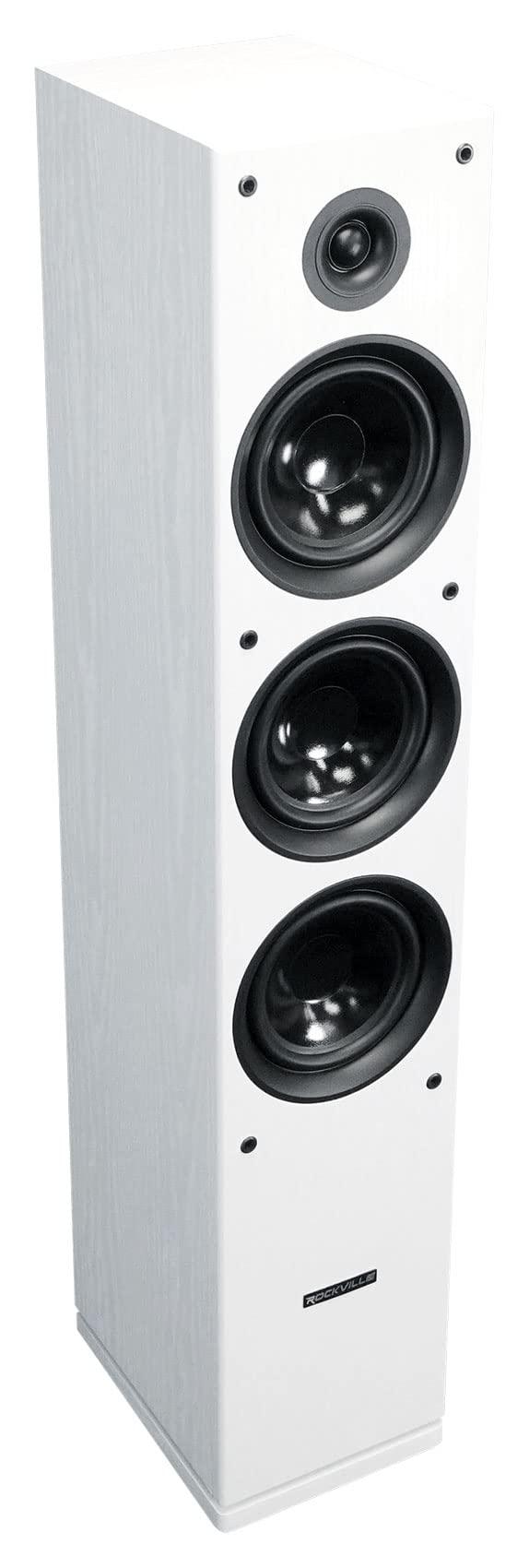 Rockville Rockville (2) RockTower 64W White Home Audio Tower Speakers Passive 4 Ohm