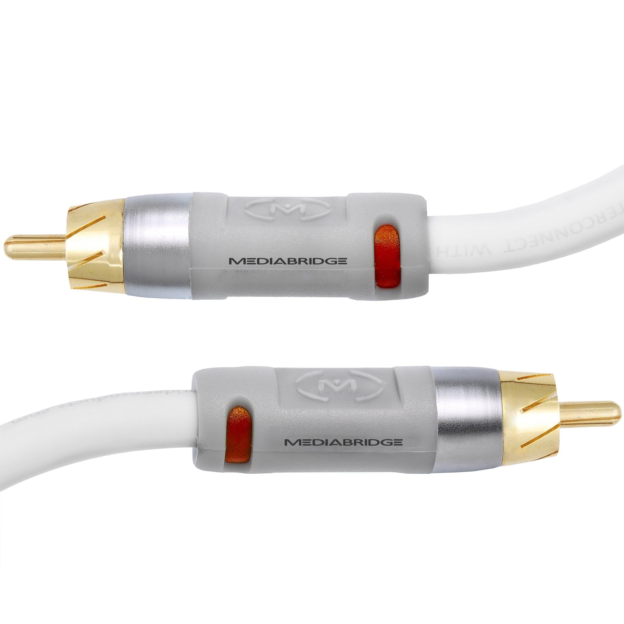 Mediabridge Mediabridge Ultra Series Digital Audio Coaxial Cable (8 Feet) - Dual Shielded with RCA to RCA Gold-Plated Connectors - White