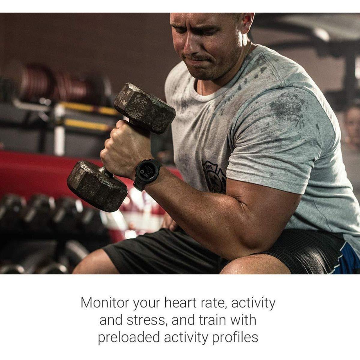 Garmin Garmin Instinct Rugged Outdoor GPS Watch with Built-in Navigation Sensors, Heart Rate Monitoring, Activity Tracking and Stress Monitoring - Graphite (Renewed)