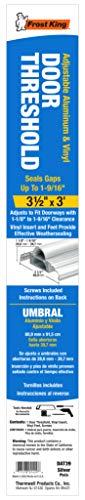 Frost King Frost King DAT39H Premium Adjustable Aluminum Threshold, 3-1/2-Inch by 36-Inch, Silver