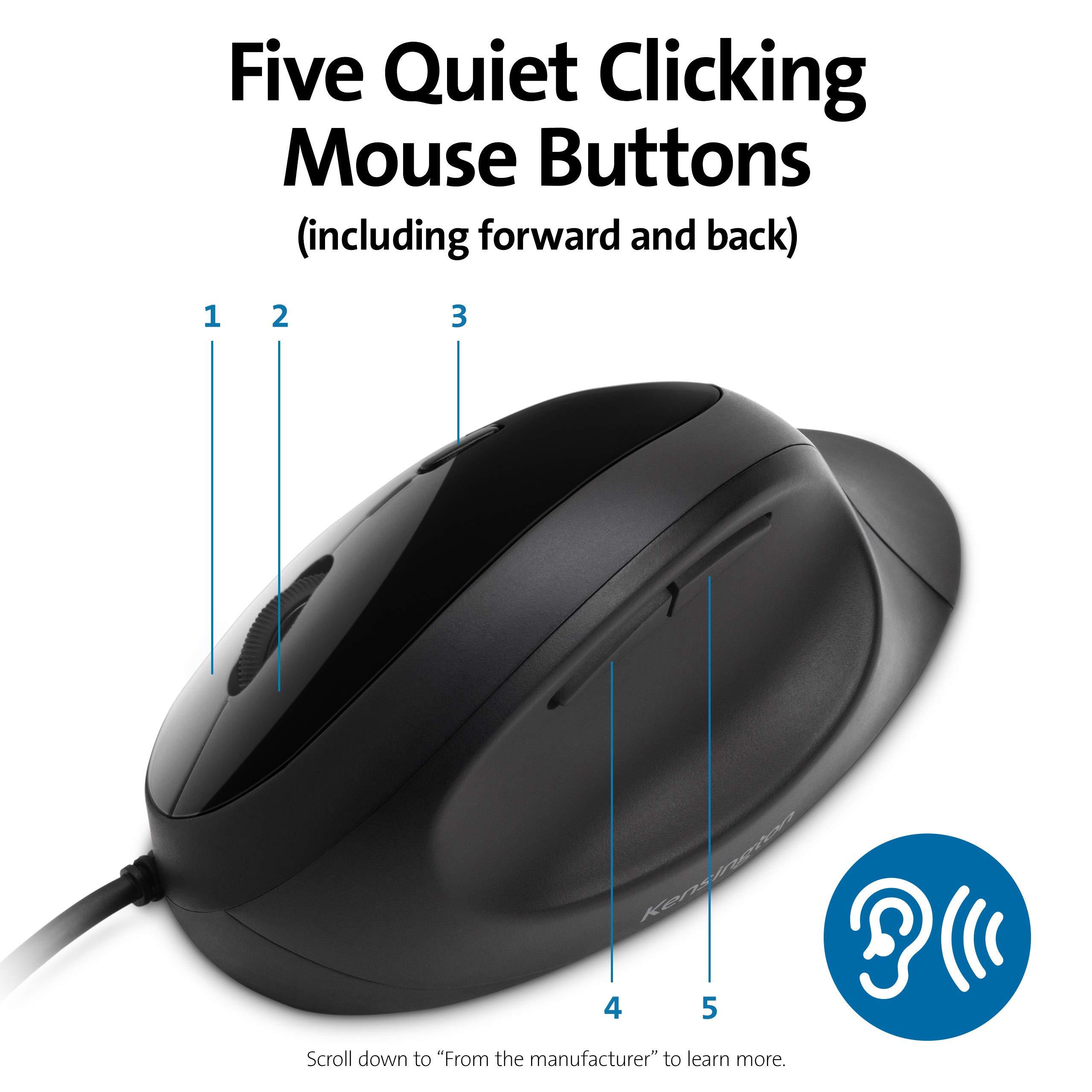 Kensington Kensington Pro Fit Ergonomic Wired Mouse Black (K75403WW)
