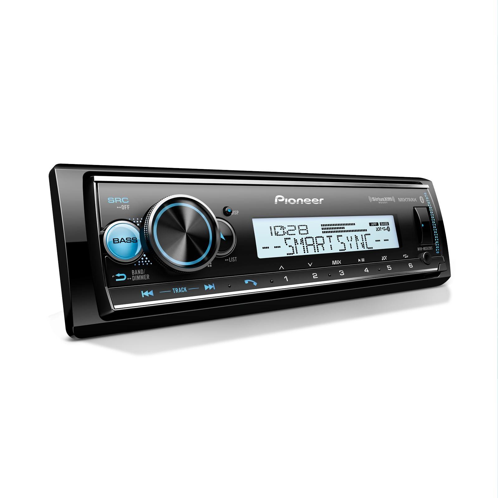 PIONEER Pioneer MVH-MS512BS Marine Digital Media Receiver - Single Din Bluetooth Marine Stereo with Amazon Alexa and Corrosion-Resistant Design