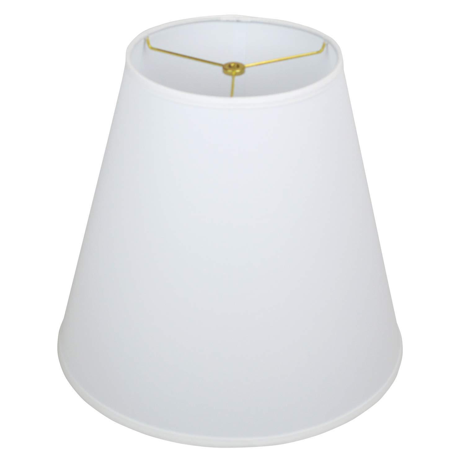 FenchelShades.com FenchelShades.com Lampshade 9" Top Diameter x 16" Bottom Diameter x 15" Slant Height with Washer (Spider) Attachment for Lamps with a Harp (Linen White)