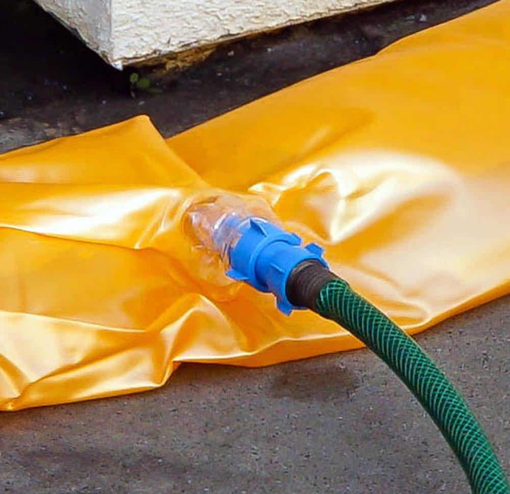 Watershed Innovations Watershed Innovations Best Sandbag Alternative - Hydrabarrier Standard 12 Foot Length 4 Inch Height - Water Diversion Tubes That Are the Lightweight, Re-usable, and Eco-friendly (Single Unit),Orange