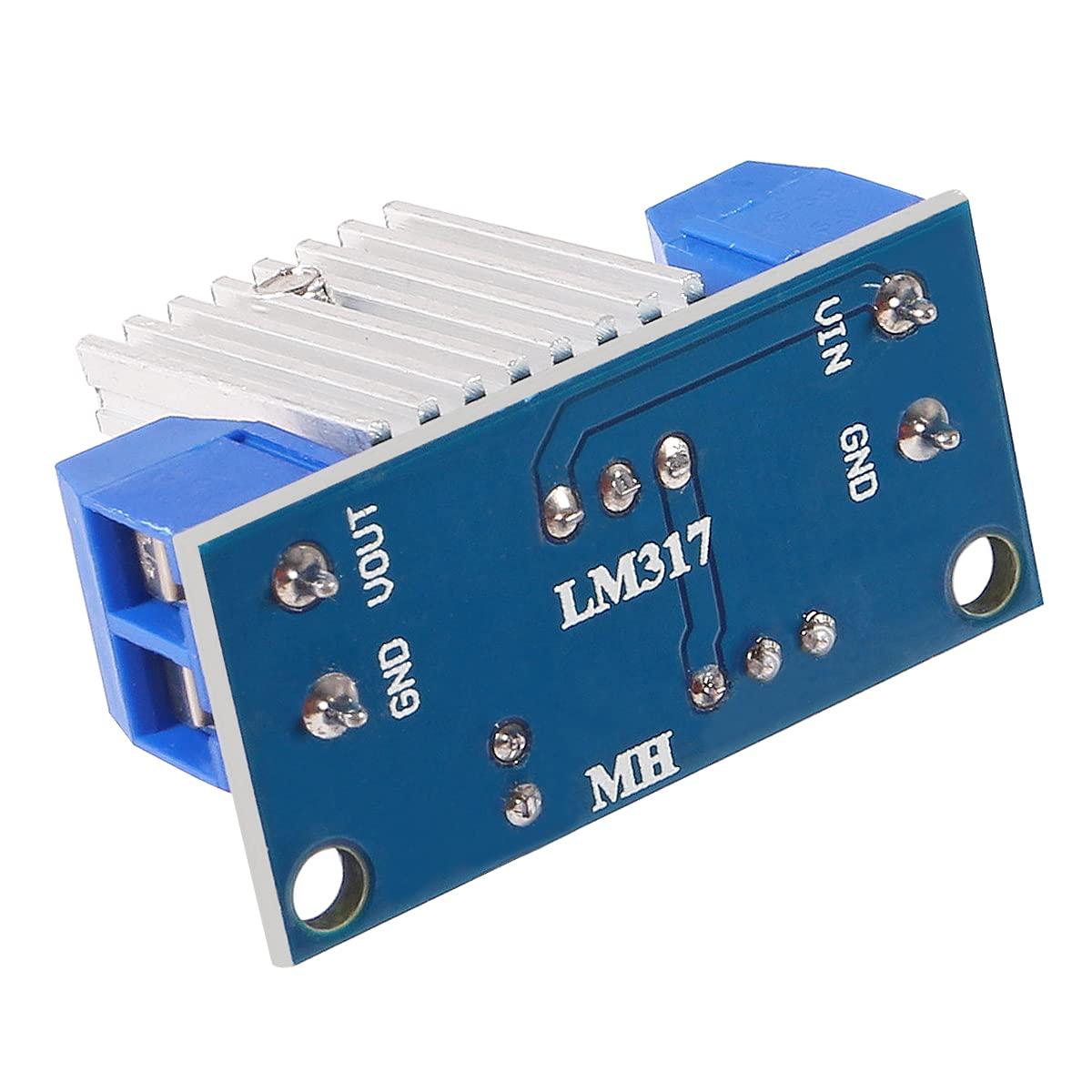 UMLIFE UMLIFE 12PCS LM317 DC-DC Converter Buck Step-Down Circuit Board Module 4.2-40V to 1.2-37V Linear Regulator Adjustable Voltage Regulator Power Supply for Arduino ESP8266