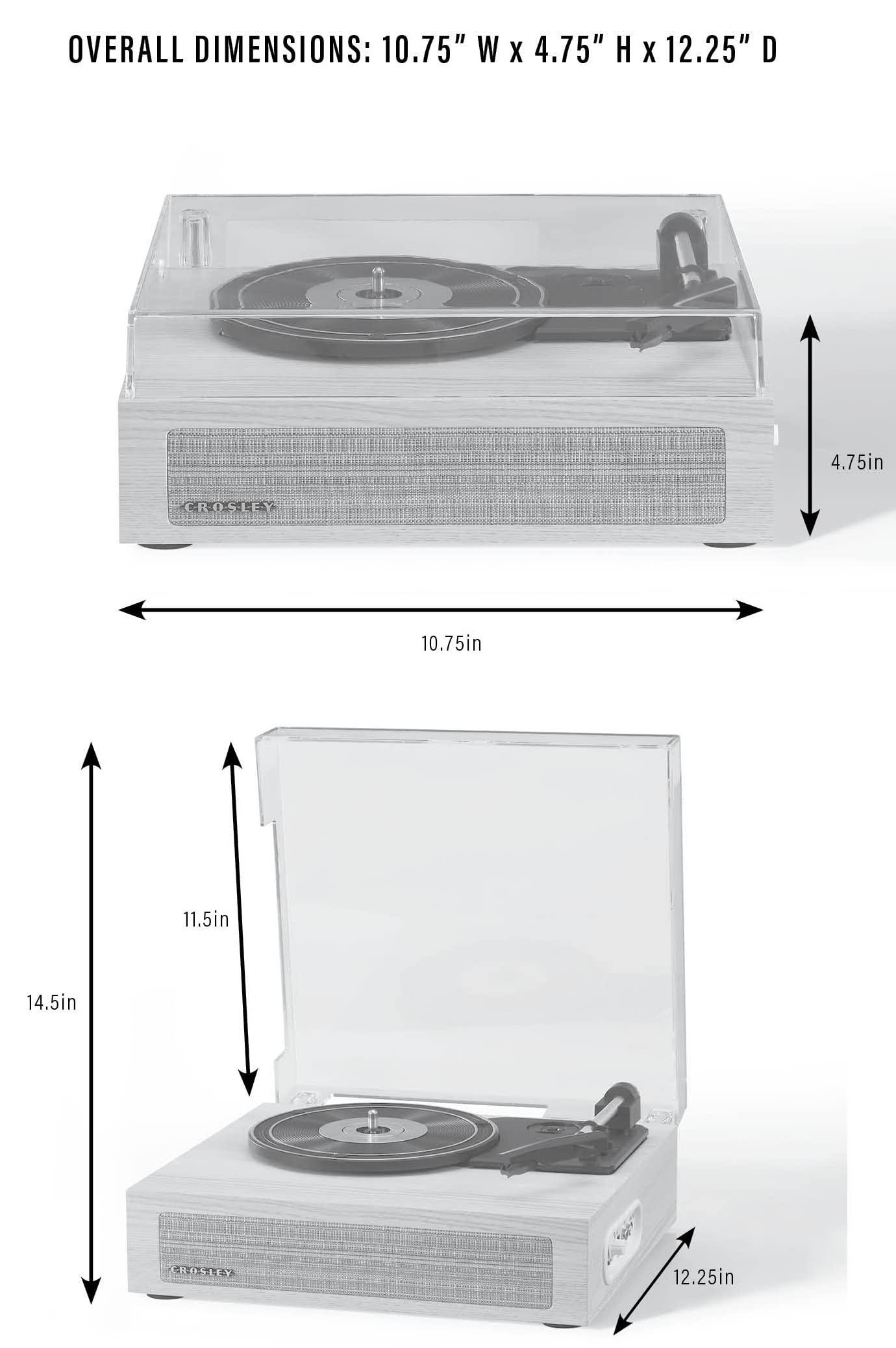 Crosley Crosley CR6042A-NA Scout 3-Speed Bluetooth Turntable with Built-in Speakers, Natural