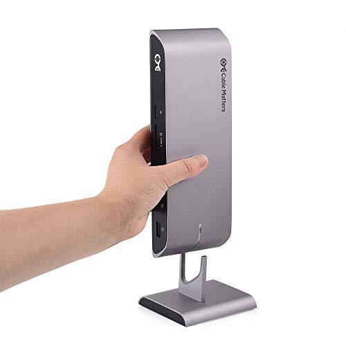 Cable Matters Cable Matters USB C Dock for Windows - Dual 4K HDMI, 80W Charging, UHS-II SD Card Slot, 10Gbps USB-A/USB-C Gigabit Ethernet - Thunderbolt 4 / USB4 / Thunderbolt 3 Port Compatible USB C Docking Station