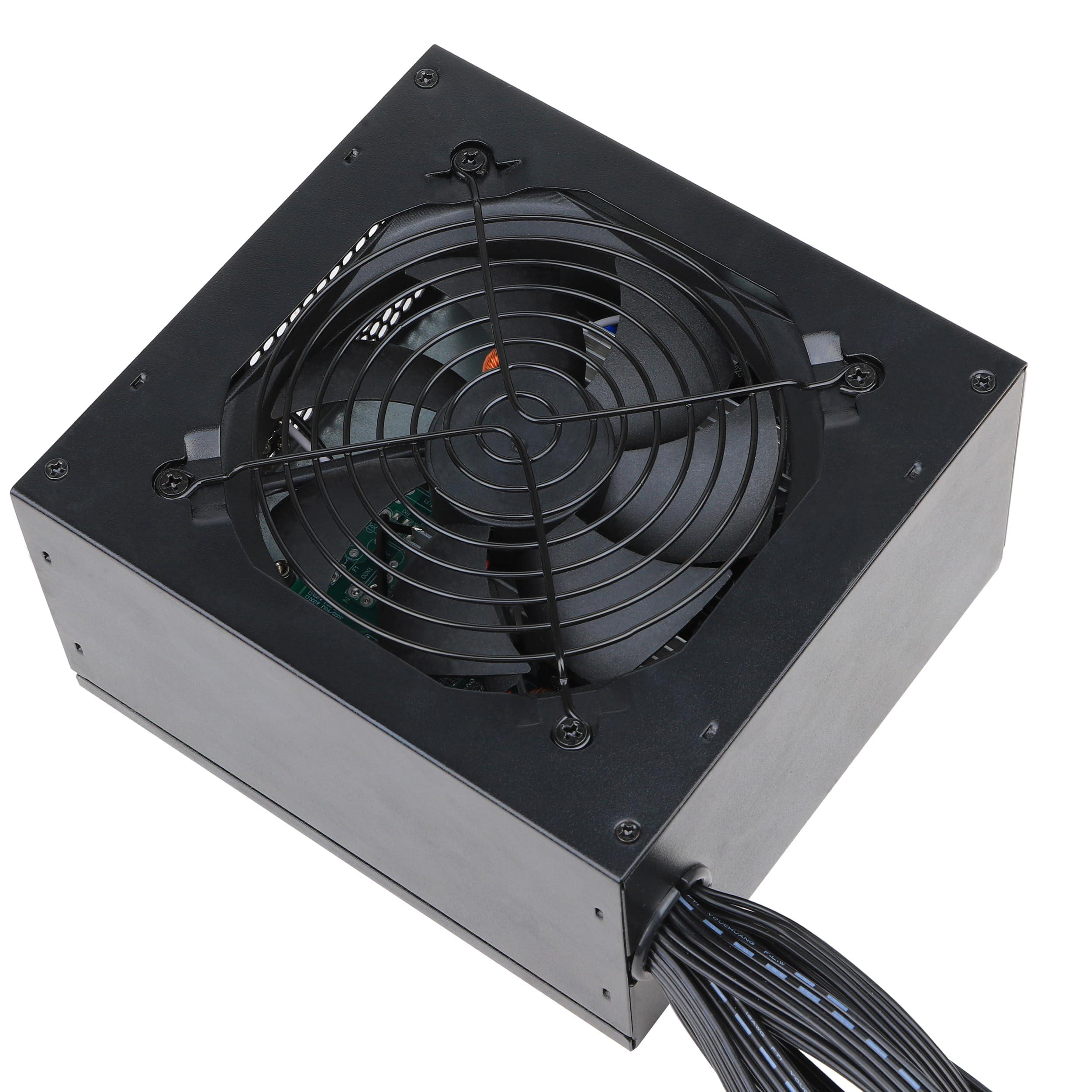 KYLINTEC 700W Gaming PC PSU, 12V Power Supply for PC Computers with 120 mm Silent Fan, Non-Modular PSU