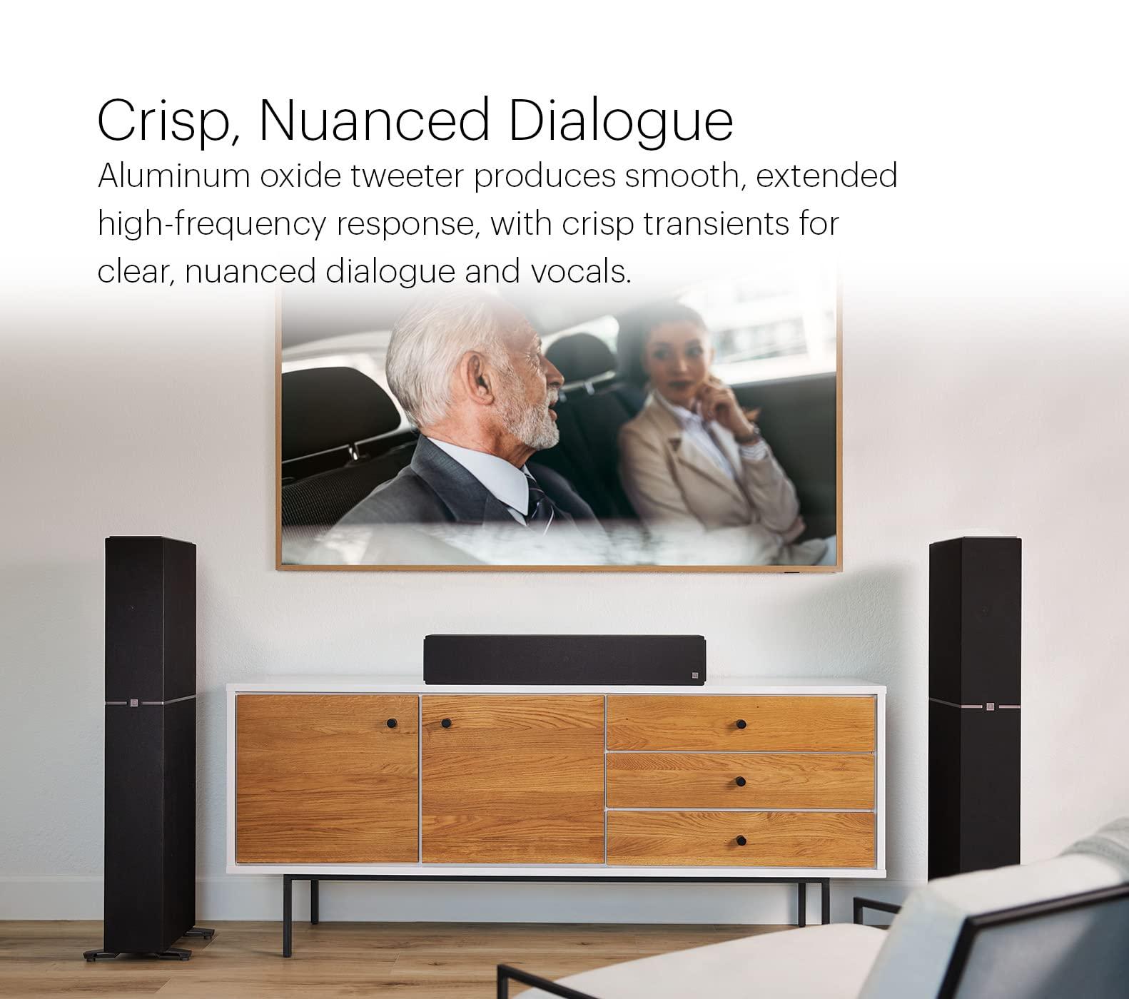 Definitive Technology Definitive Technology Dymension DM20 Slim Center Channel Speaker, 5-Driver Array - (4) 4\" Midrange Woofers & (1) 1\" Tweeter, for Dymension Series Home Speakers, Immersive Home Theater Audio, Black