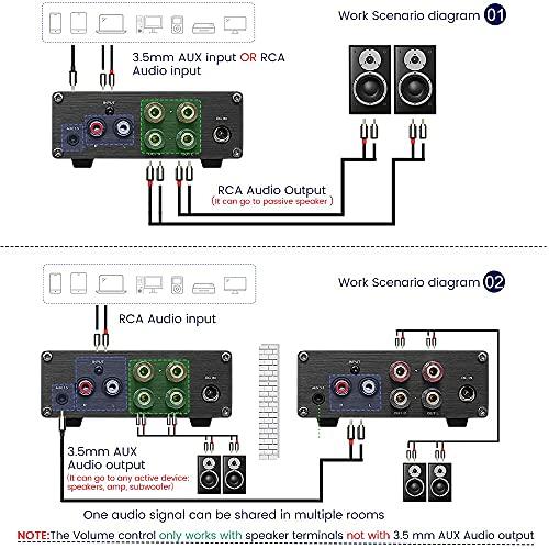 AIYIMA AIYIMA T8 Digital Tube Preamp and AIYIMA A07 Tpa3255 Power Amplifier Receiver 2 Channel 300W+300W Class D Amp Bundle