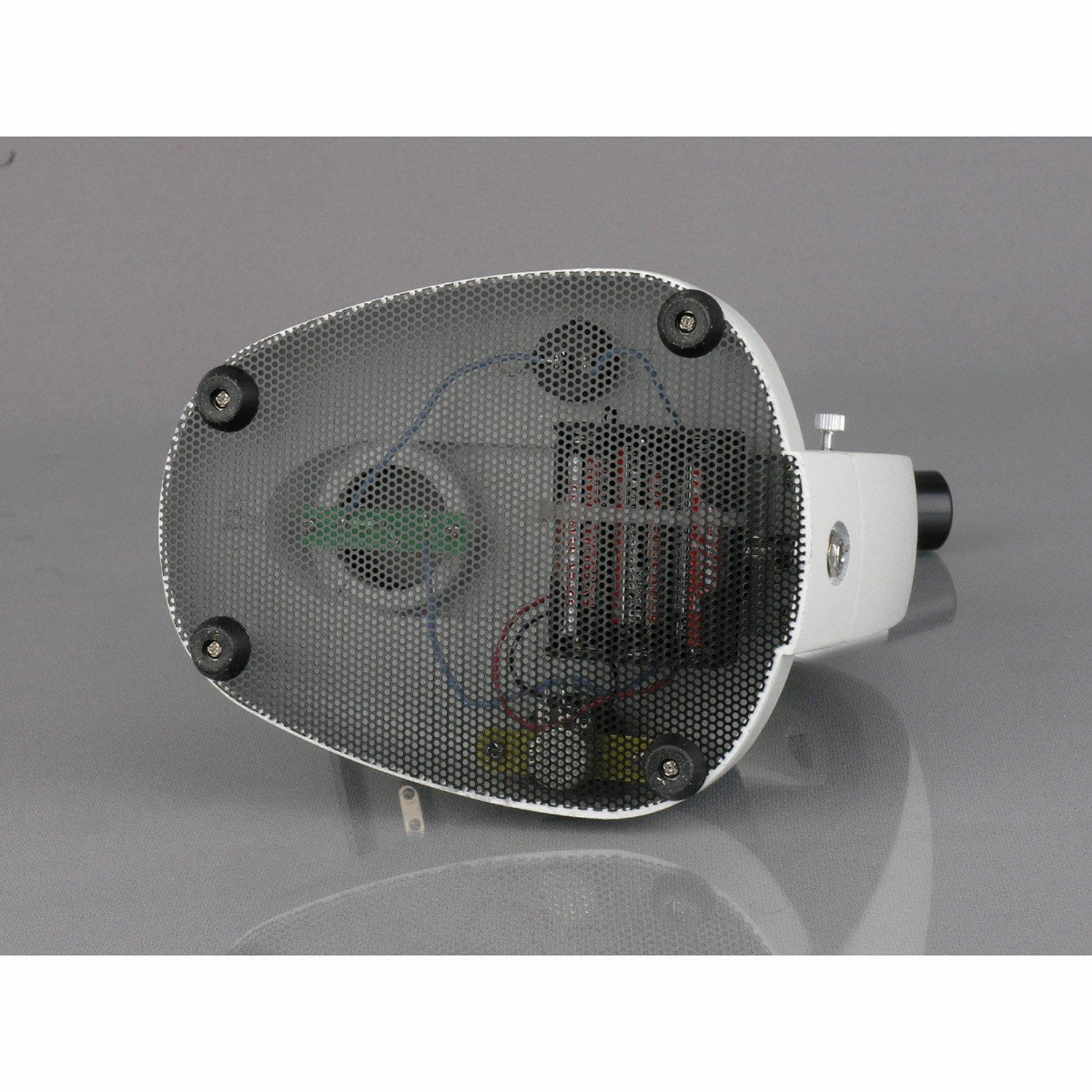 AmScope AmScope M135C-2L-PB10 Compound Monocular Microscope, WF10x and WF25x widefield eyepieces, 40x-1000x Magnification, Brightfield, Upper and Lower LED Illumination, Plain Stage, Cordless Operation with Rechargeable