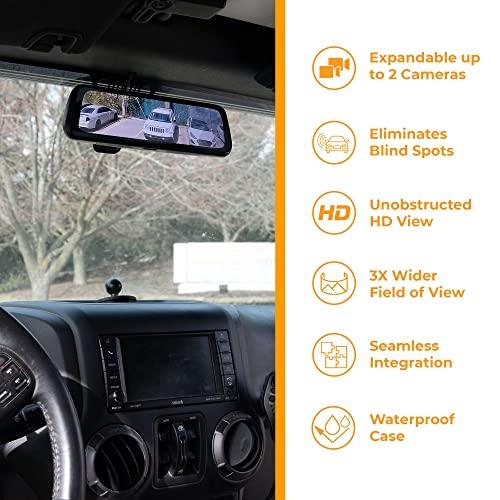 Brandmotion Brandmotion TRNS-2100 Transparent Trailer Rear Vision System with Ultra Wide Display Mirror, Black