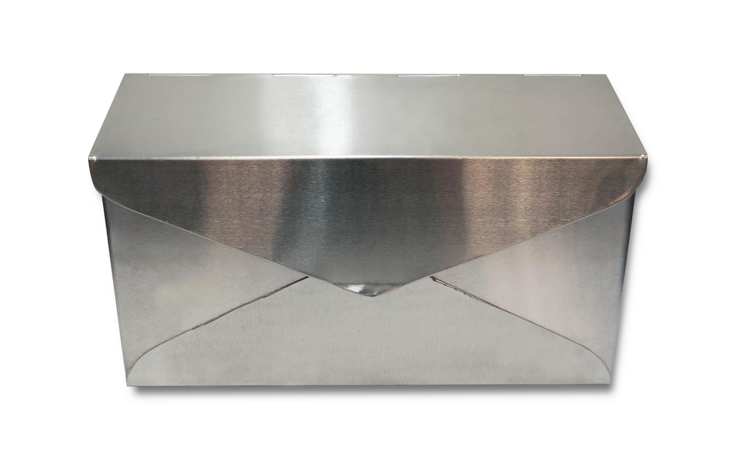 NACH NACH Mailboxes for Outside Wall Mount, 12.5 x 5 x 10 inch, Stainless Steel Mail Box Wall Mounted, Waterproof Mailbox for Door - The Modern Envelope Mailbox