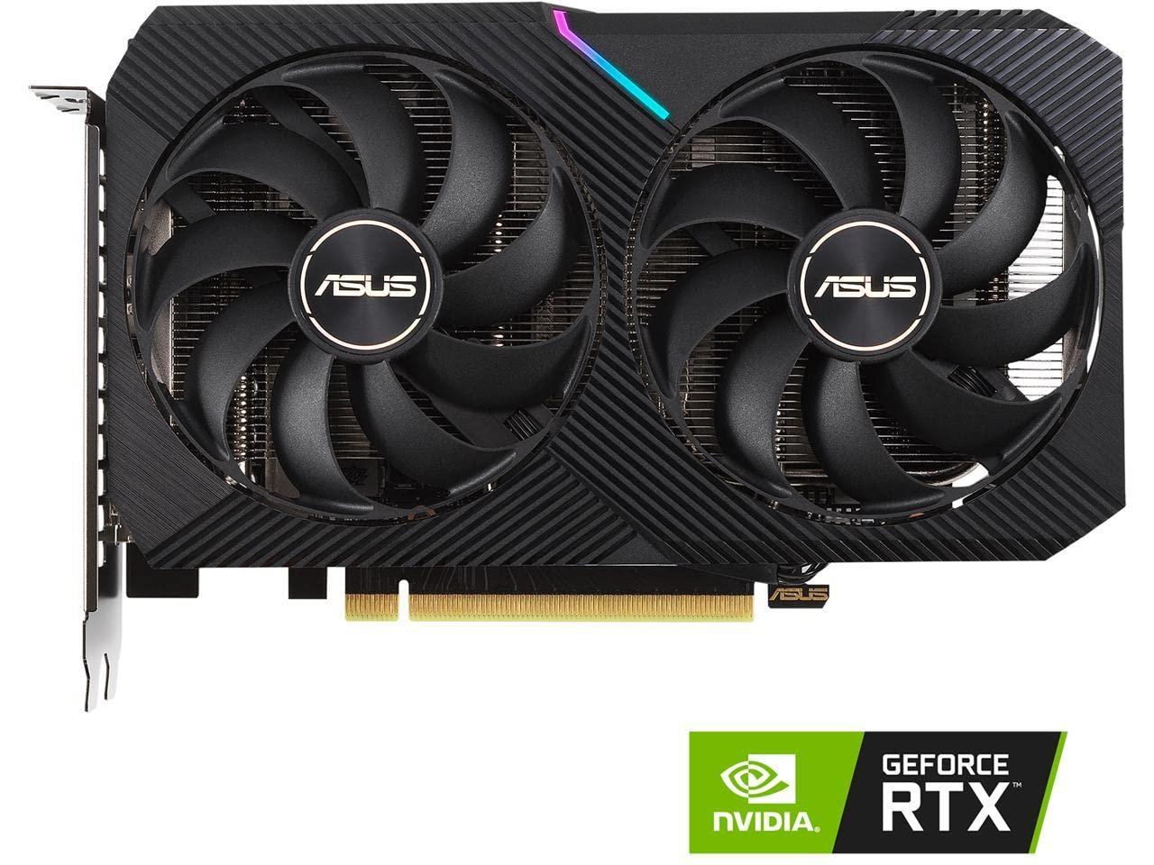 ASUS ASUS Dual GeForce RTX 3060 Ti 8GB GDDR6 PCI Express 4.0 Video Card DUAL-RTX3060TI-O8G-MINI-V2