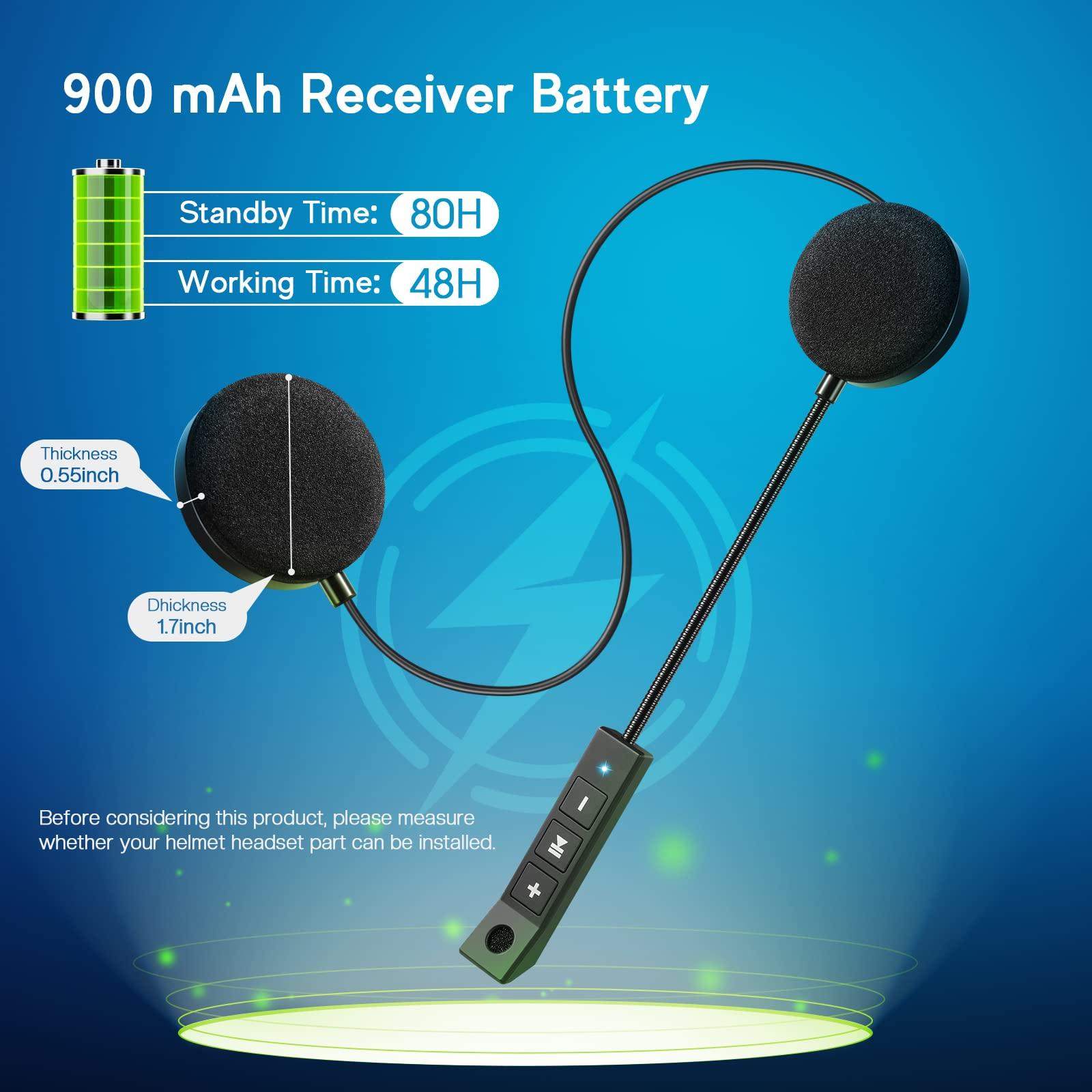 MAXTO MAXTO Motorcycle Helmet Bluetooth Headset Outdoor Hands-Free Speaker Bluetooth 5.3 EDR Wireless Motorcycle Headset Automatic anwser High Sound Quality Headphone