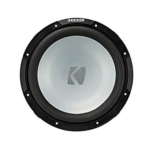 KICKER 2 Kicker 45KMF124 12\" Weather-Proof Subwoofers for Freeair Applications - 2 Kicker 45KMG12W 12\" LED Grille (Charcoal)