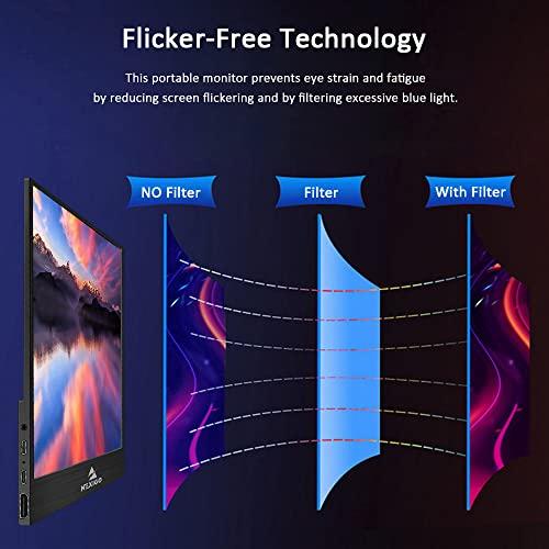 NexiGo NexiGo 144Hz 17.3 Inch Portable Gaming Monitor, FreeSync, G-SYNC Compatible, FHD IPS Computer Display, Eye Care Screen with HDMI/Type C for Laptop PC/MAC/Surface/PS4/PS5/Xbox/Switch, with Smart Cover