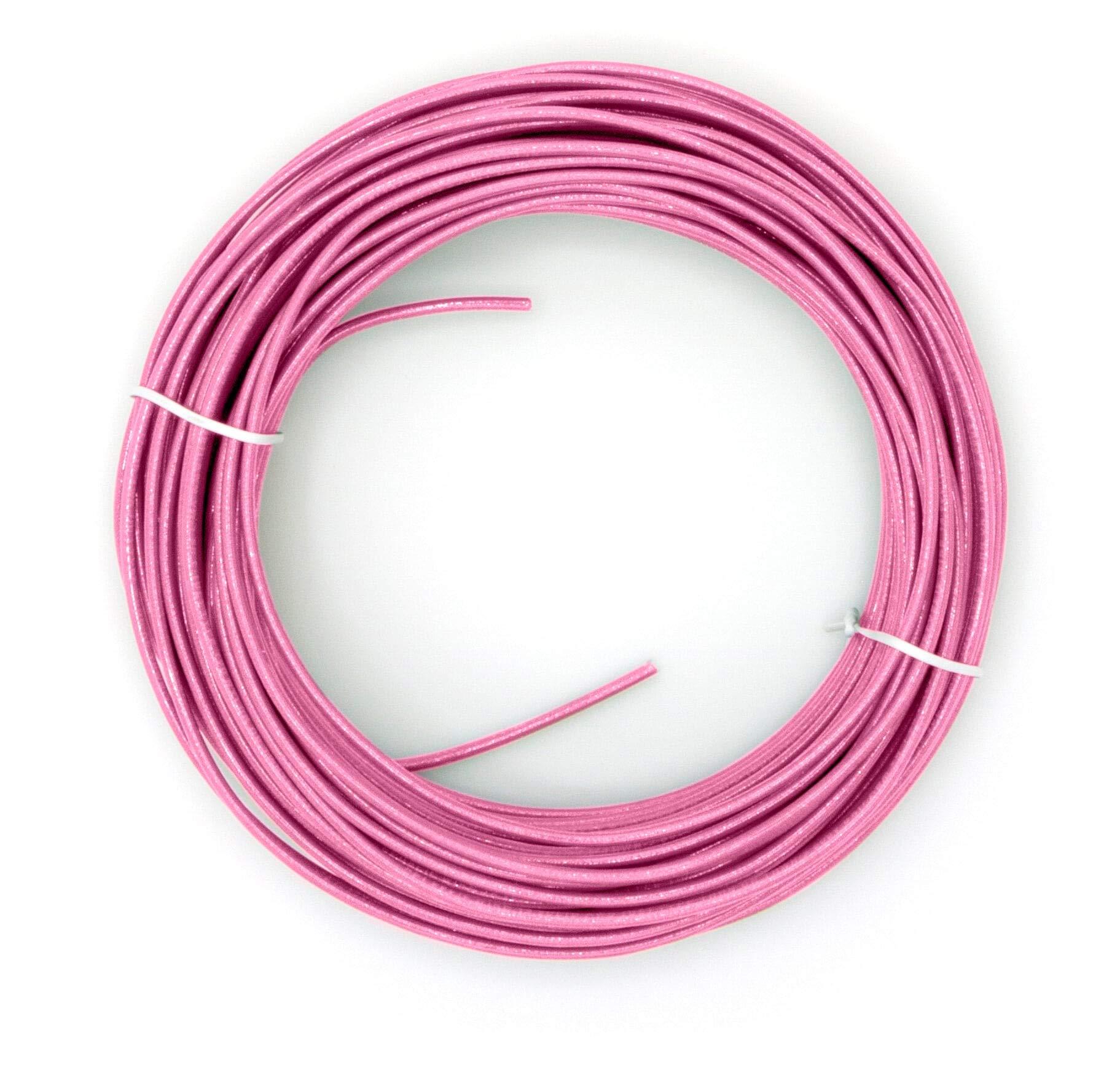 THE CIMPLE CO THE CIMPLE CO 10 Feet (3 Meter) - Insulated Solid Copper THHN/THWN Wire - 14 AWG, Made in The USA, Residential, Commerical, Industrial, Grounding, Electrical Rated for 600 Volts - in Pink