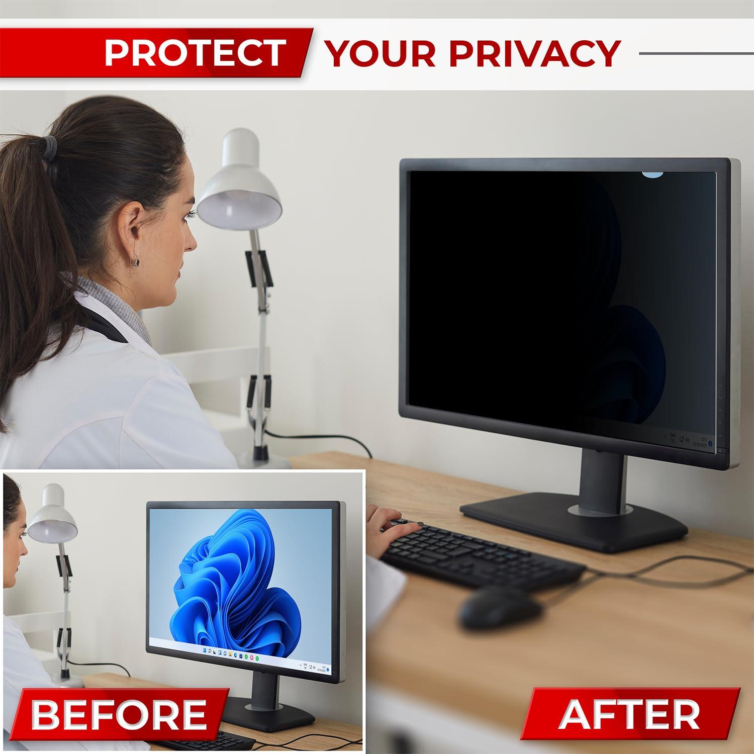 SightPro SightPro 21.5 Inch 16:9 [2 Pack] Computer Privacy Screen Filter for Monitor - Privacy Shield and Anti-Glare Protector