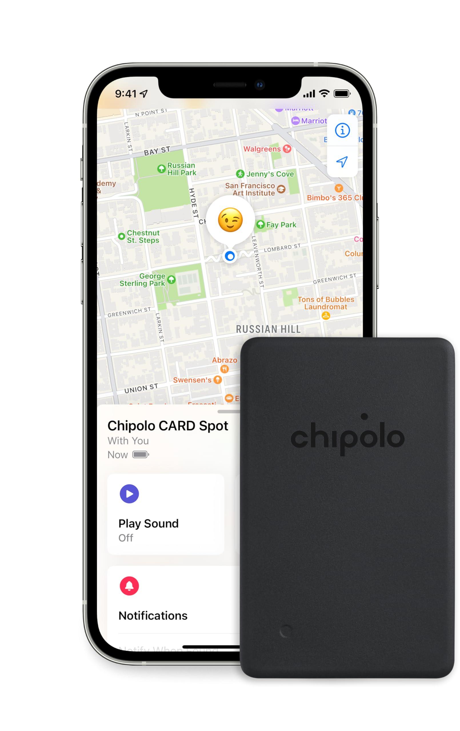Chipolo Chipolo Card Spot - Wallet Tracker, Bluetooth Finder for Wallet, Passports - Works with The Apple Find My app (iOS ONLY)
