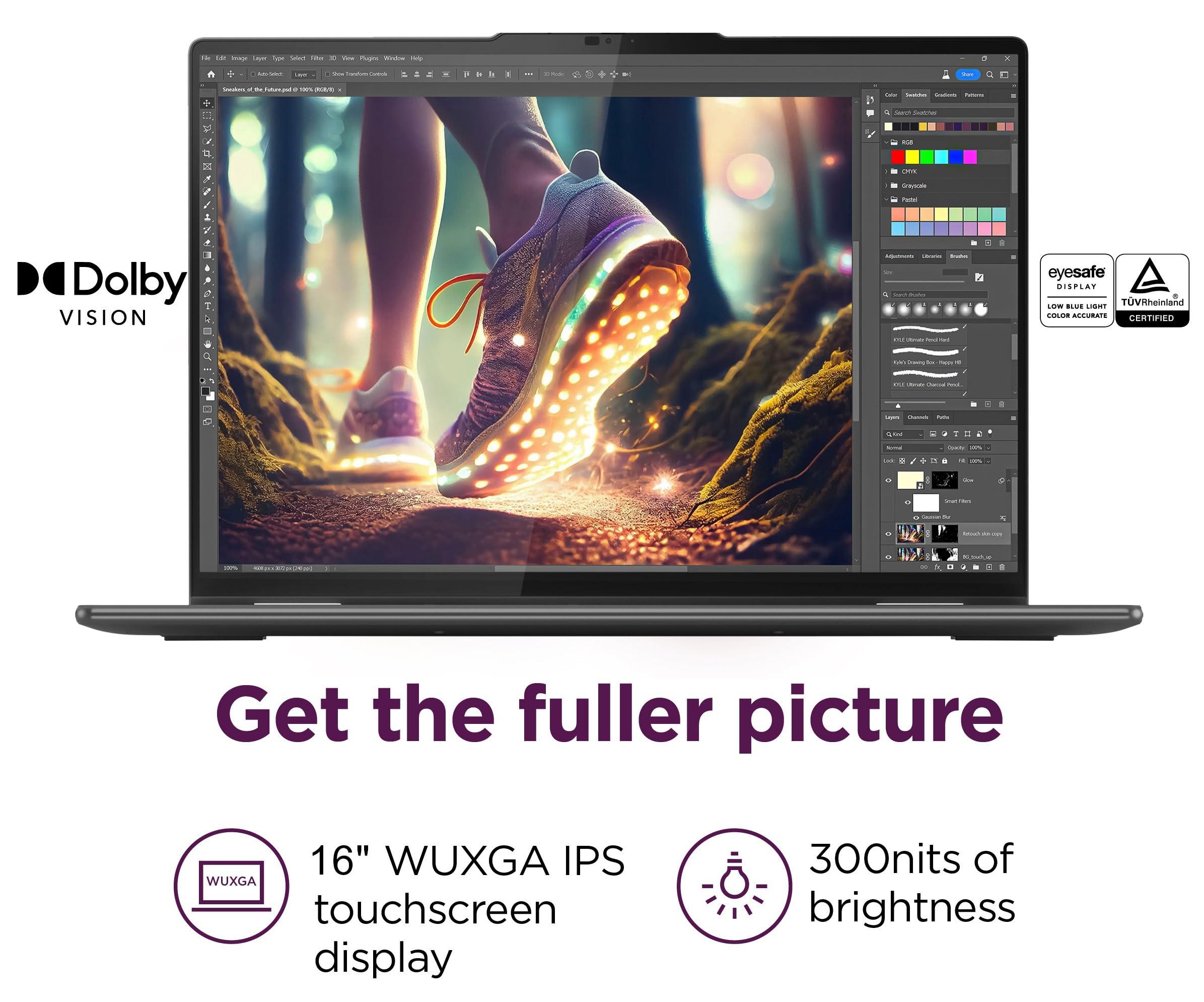 Lenovo Lenovo Yoga 7 7i 2-in-1 Business Laptop (16" FHD+ Touchscreen, Intel Core Ultra 5 125U (Beat i7-1165G7), 16GB RAM, 512GB SSD, IST Pen) Backlit, Fingerprint, FHD IR Webcam, Win 11 Pro, AI Copilot, Grey