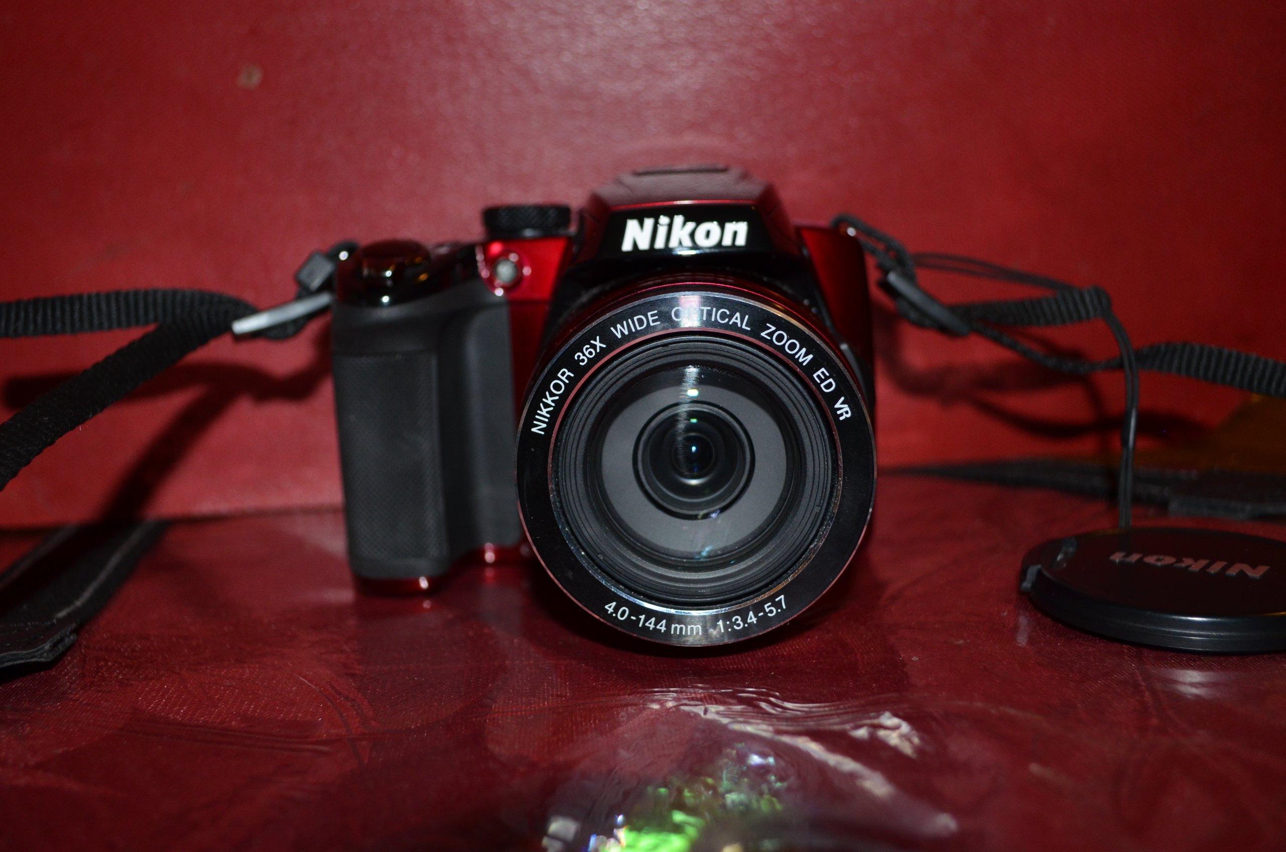 Nikon Nikon COOLPIX P500 12.1 CMOS Digital Camera with 36x NIKKOR Wide-Angle Optical Zoom Lens and Full HD 1080p Video (Red) (Renewed)