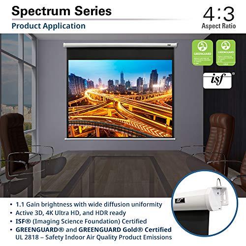 Elite Screens Elite Screens Spectrum Electric Motorized Projector Screen with Multi Aspect Ratio Function Max Size 84-inch Diag 4:3 + 77-inch Diag 16:9, Home Theater 8K/4K Ultra HD Ready Projection, ELECTRIC84V