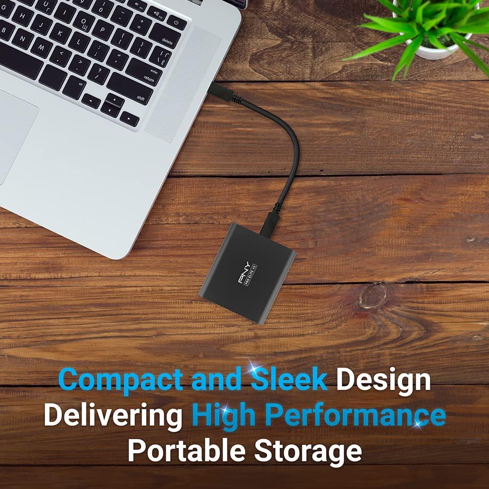 PNY PNY Pro Elite V2 1TB USB 3.2 Gen 2x1 Type-C Portable Solid State Drive (SSD) (PSD0CS2160-1TB-RB)