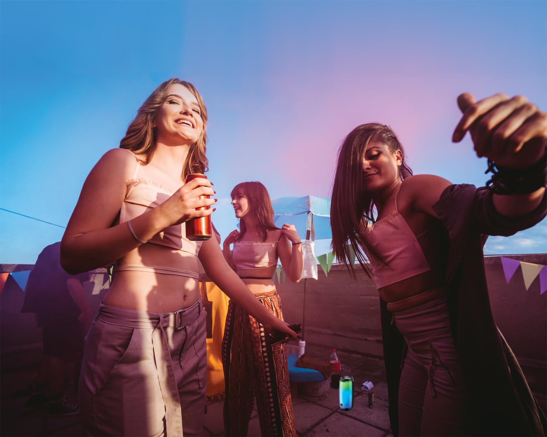 iLive Electronics iLive Portable Bluetooth Color Changing Party Speaker, LED Light Effects, ISB212BLK