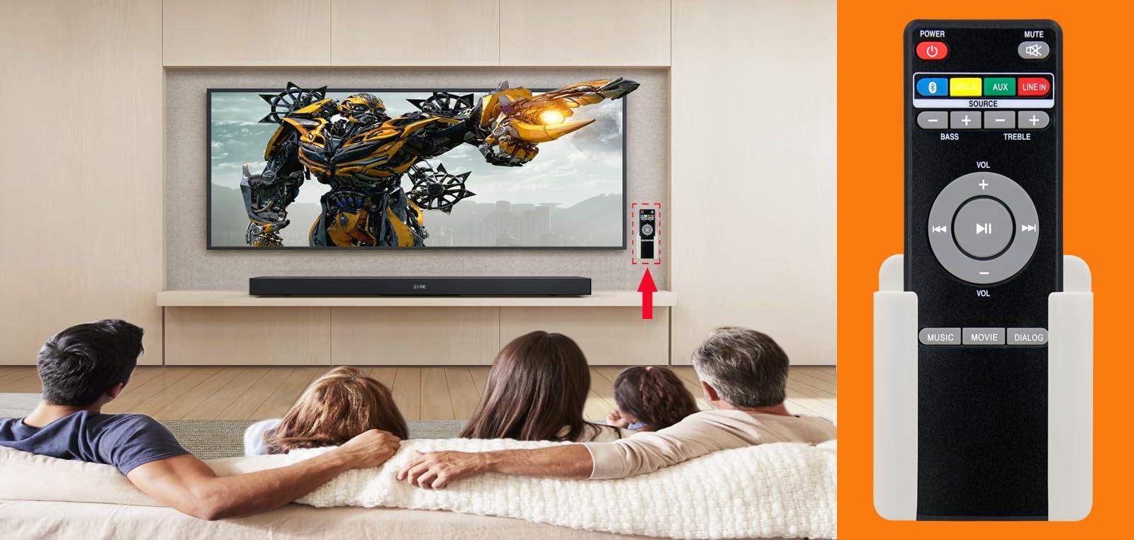 XINJISHIMIN Replacement Remote Control for iLive Speaker Soundbar REM-ITB295 REM-ITB474 REM-ITB295 ITBSW421 REM-ITBSW421 (with Mounting Bracket)