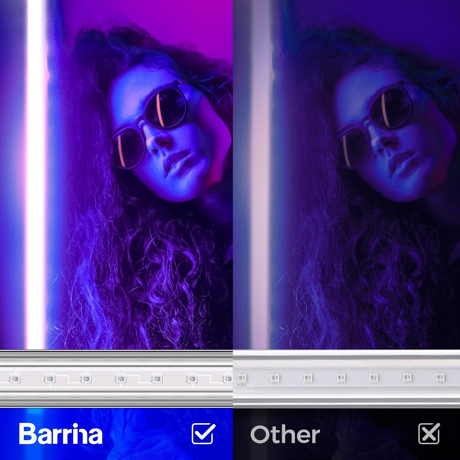 Barrina Barrina UV LED Blacklight Bar, 9W 2ft, T5 Integrated Bulb, Black Light Fixture for Blacklight Poster Halloween Decorations and Christmas Party, Fun Atmosphere with Built-in ON/Off Switch(4-Pack)