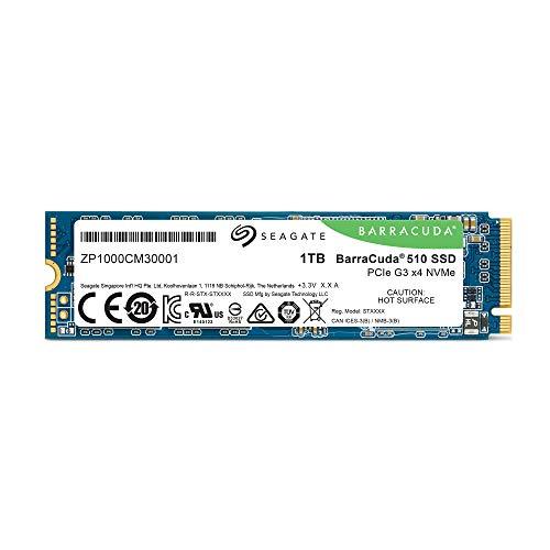 Seagate Seagate Barracuda 510 1TB SSD Internal Solid State Drive PCIe Nvme 3D TLC NAND for Gaming PC Gaming Laptop Desktop (ZP1000CM30001)