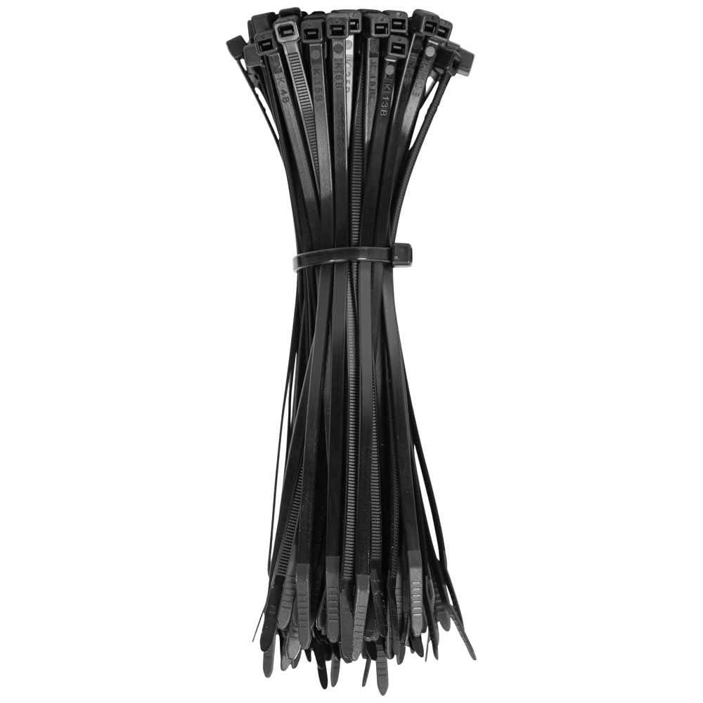 Klein Tools Klein Tools 450-200 Cable Ties, 50-Pound Tensile Strength, Heavy Duty Nylon Cable Zip Ties, Indoor / Outdoor Use, 7.75-Inch, Black, 100-Piece