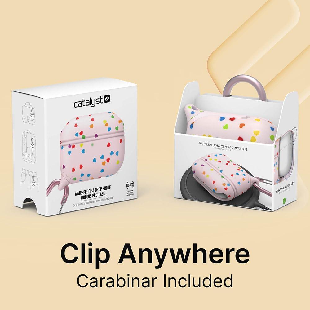 Catalyst Catalyst Waterproof Case for AirPods Pro 2nd Generation and AirPods Pro 1st Generation - Wireless and USB-C Charging Compatible, One Piece Design, High Drop Protection Case with Carabiner