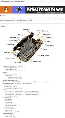 waveshare waveshare BeagleBone Black Rev C 1GHz ARM Cortex-A8 512MB DDR3 4GB 8bit eMMC Board Mini PC Development Board from Element14