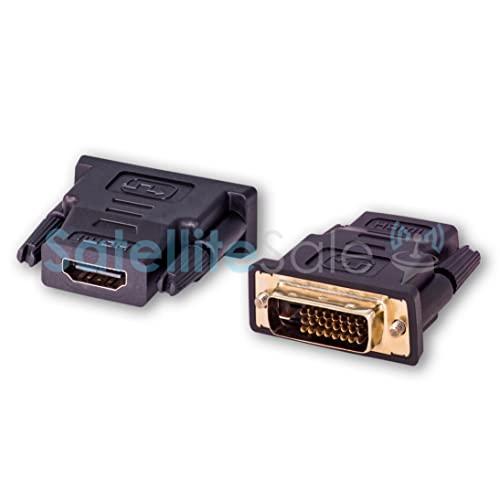 SatelliteSale SatelliteSale Bi-Directional Male DVI-D to Female HDMI Adapter 1080p Full HD PVC Black Converter