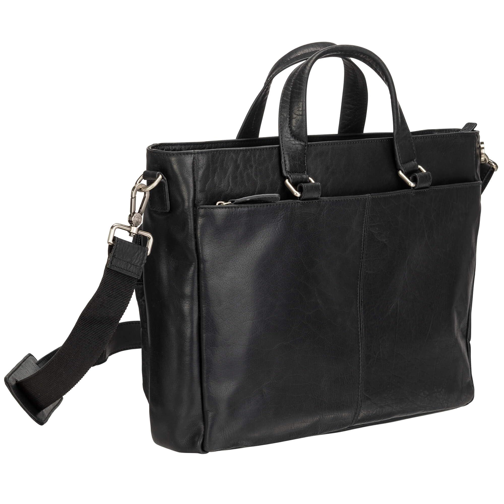 Mancini Mancini Buffalo Tote for 14 laptop, Black, Black